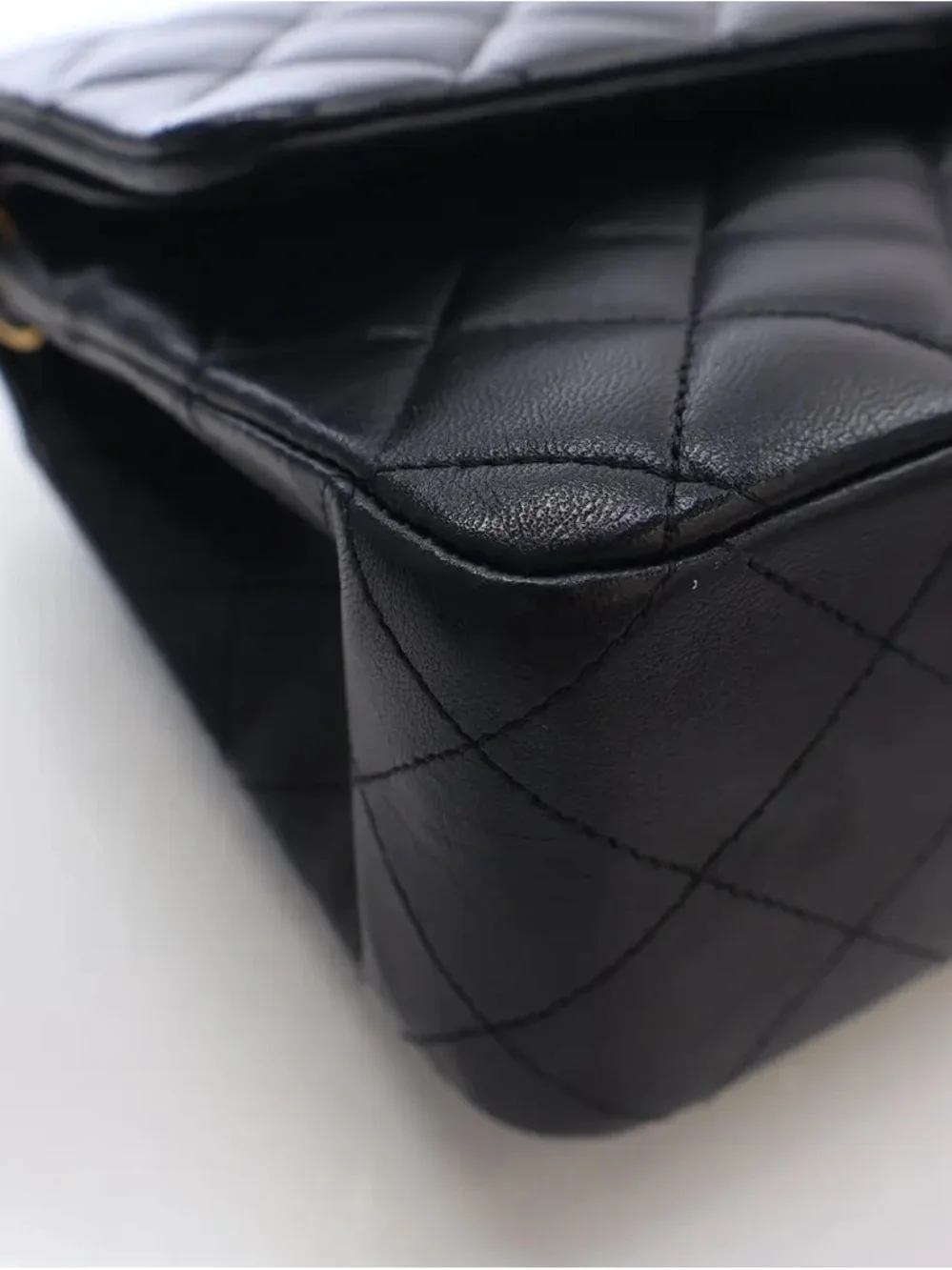 Chanel Quilted Shoulder Bag - Black with Gold Hardware